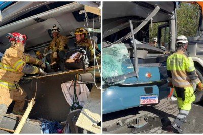 Corpo de Bombeiros atuou no resgate das vítimas -  (crédito: CBMMG)
