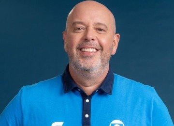 Alex Escobar, apresentador que passou por cirurgia para retirada de tumor benigno no timo -  (crédito: TV Globo / reprodu&ccedil;&atilde;o)
