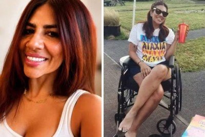 Raina Heverin, que sofreu grave les&atilde;o cerebral ap&oacute;s queda, compartilha sua jornada de recupera&ccedil;&atilde;o e luta contra a ataxia -  (crédito: Redes sociais)
