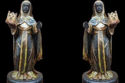 Imagem sacra de Santa Efigênia é recuperada e devolvida à comunidade em Mariana -  (crédito: Divulgação/MPMG)