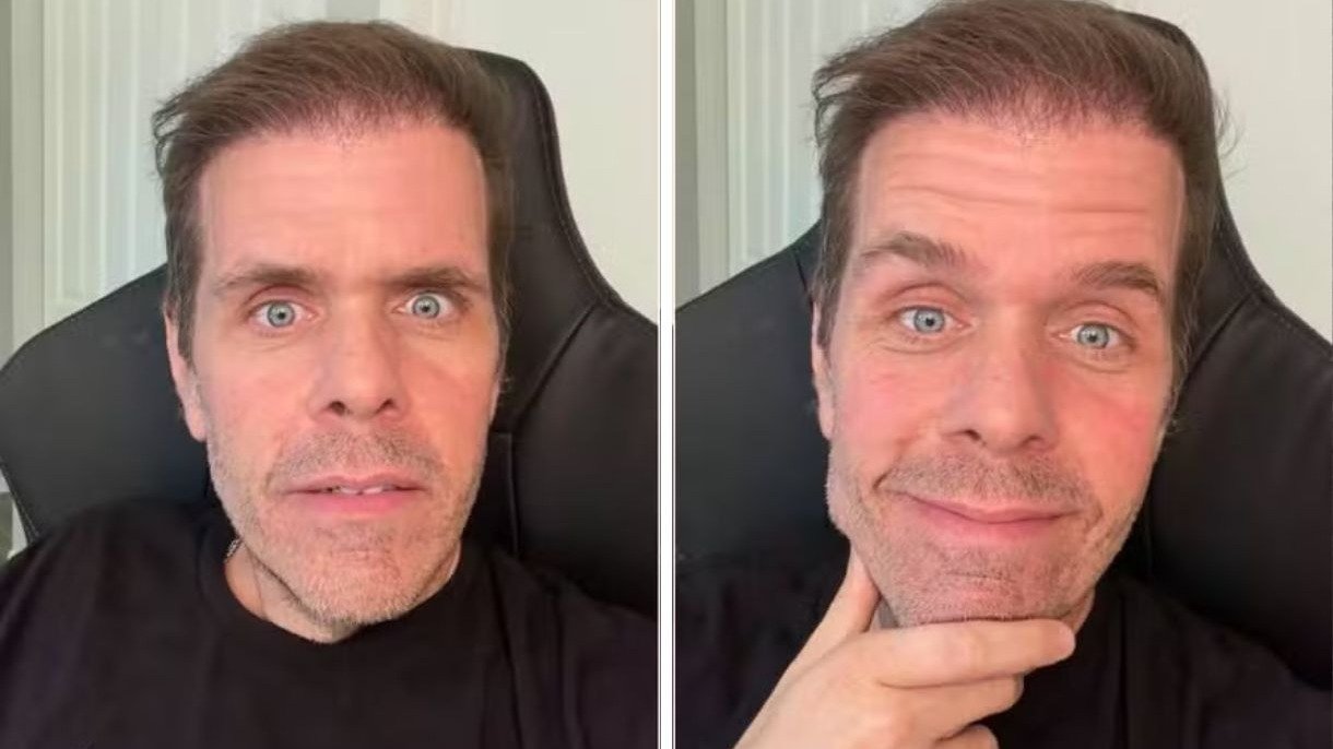 Perez Hilton, influenciador que foi internado ap&oacute;s crise de sa&uacute;de mental, em apari&ccedil;&otilde;es recentes -  (crédito: Redes sociais)