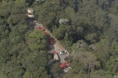 Queda de helicóptero no Rio: tragédia na Vista Chinesa deixa 4 mortos -  (crédito: Tupi)