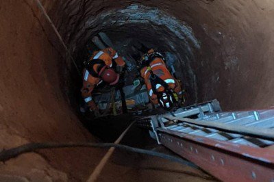 Poço tinha oito metros de profundidade -  (crédito: CBMMG)