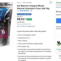 Anvisa proíbe seis produtos à base de sal vendidos sem CNPJ - Reprodução - 09.ago.26/Mercado Livre