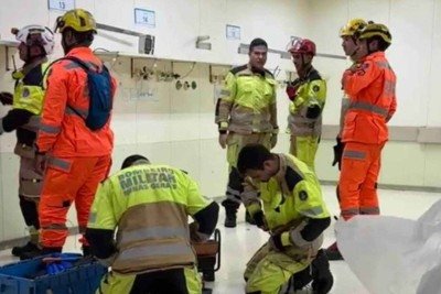 O Corpo  de Bombeiros (CBMMG) foi acionado para atuar nas primeiras medidas de contenção -  (crédito: Imagens cedidas)