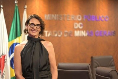 Denise Guerzoni -Promotora coordenadora de combate à violência doméstica e familiar do MPMG apresenta a ferramenta Observatório Lilás -  (crédito: Leandro Couri/EM/D.A Press)
