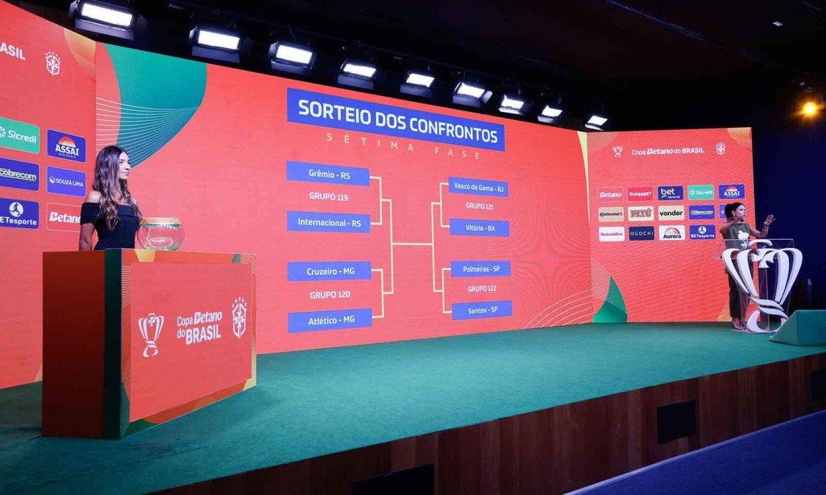 Sorteio realizado na sede da CBF na última terça-feira definiu três clássicos estaduais, entre eles Atlético e Cruzeiro -  (crédito: Luciana Vermell / CBF)