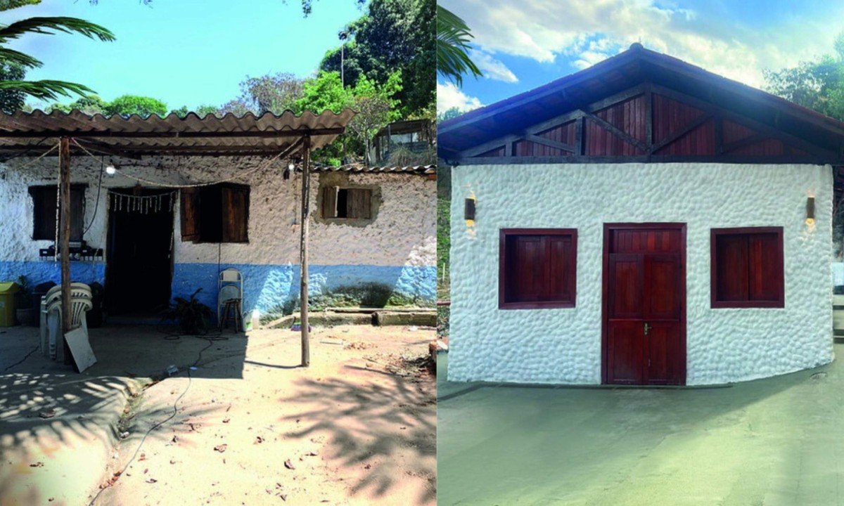 O antes e depois do Kilombo Manzo Ngunzo Kaiango - (crédito: Divulgação/MPMG)