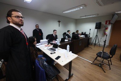 Samuel Paixão de Souza é o sexto e último réu a receber a sentença e aguardava em liberdade -  (crédito: Cecília Pederzoli / TJMG)