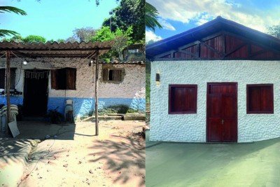 O antes e depois do Kilombo Manzo Ngunzo Kaiango -  (crédito: Divulgação/MPMG)