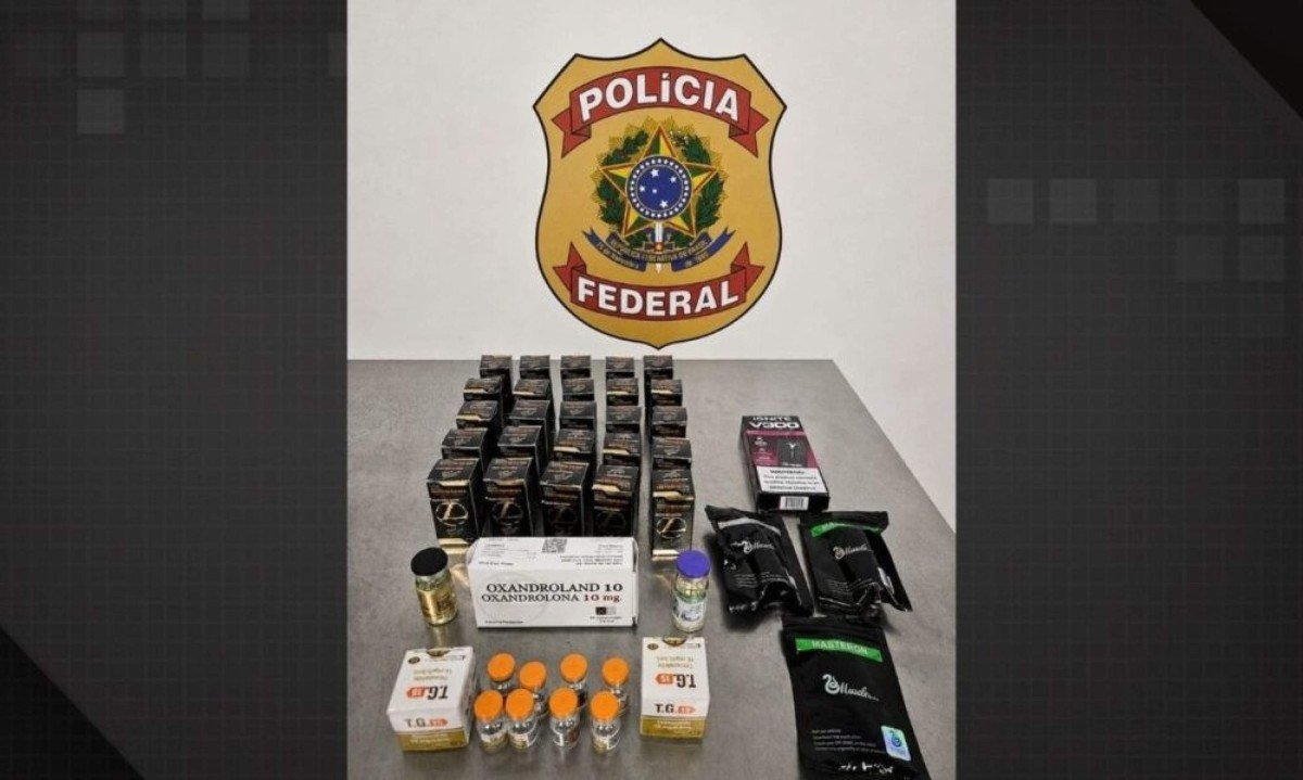 PF prende homem com mala de anabolizantes e remédios ilegais no Galeão - (crédito: Tupi)