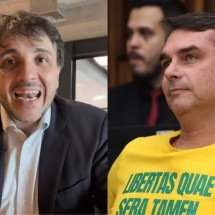 Renan Santos chama Flávio Bolsonaro de ‘covarde’: ‘Pare de fazer molecagem’