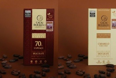 Um chocolate 70% cacau e outro branco da Cacau Dourado conquistaram medalha de ouro no chamado 'Oscar do chocolate' -  (crédito: Cacau Dourado/Divulgação )