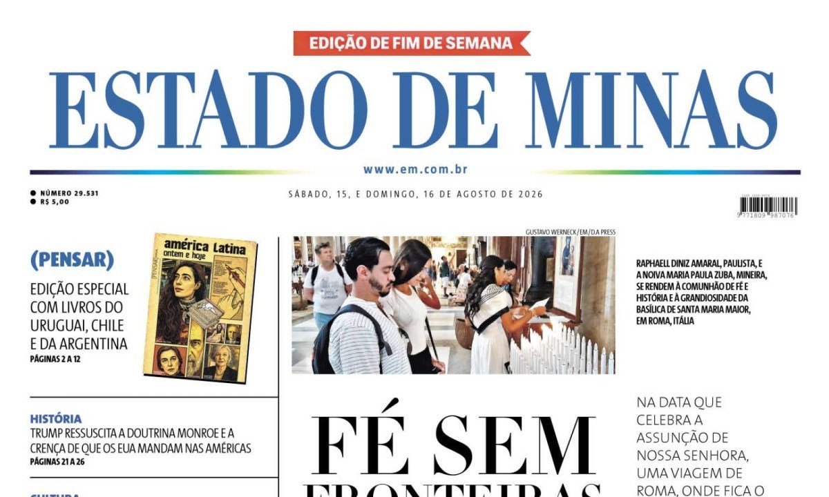 - (crédito: Capa do Estado de Minas)