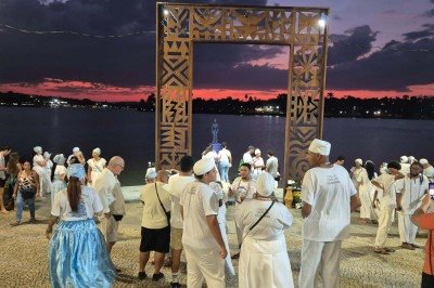 Festa de Iemanjá colore a Pampulha com fé e tradição neste sábado (15/8) -  (crédito: Jair Amaral/EM/D.A.Press)