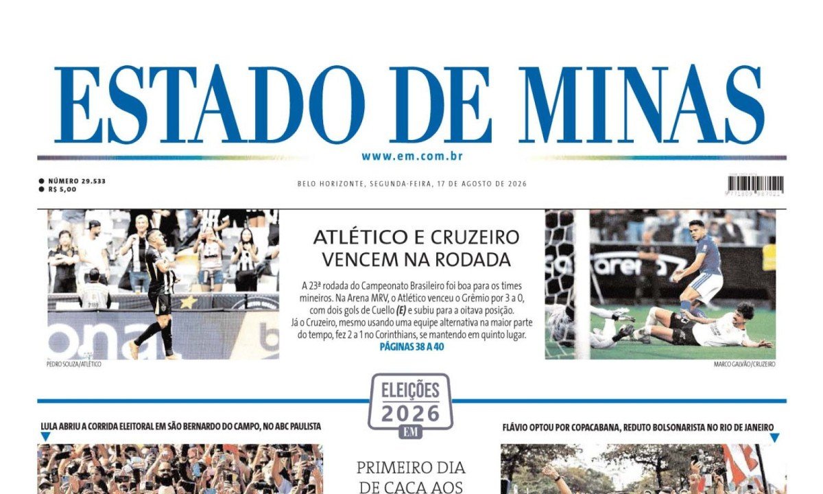 - (crédito: Capa do Estado de Minas)