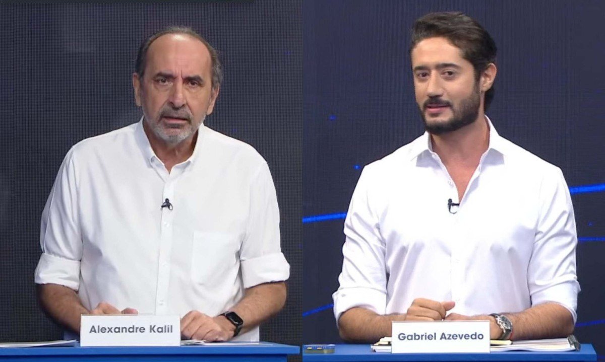 Kalil e Gabriel trocaram farpas no debate - (crédito: Reprodução/YouTube)
