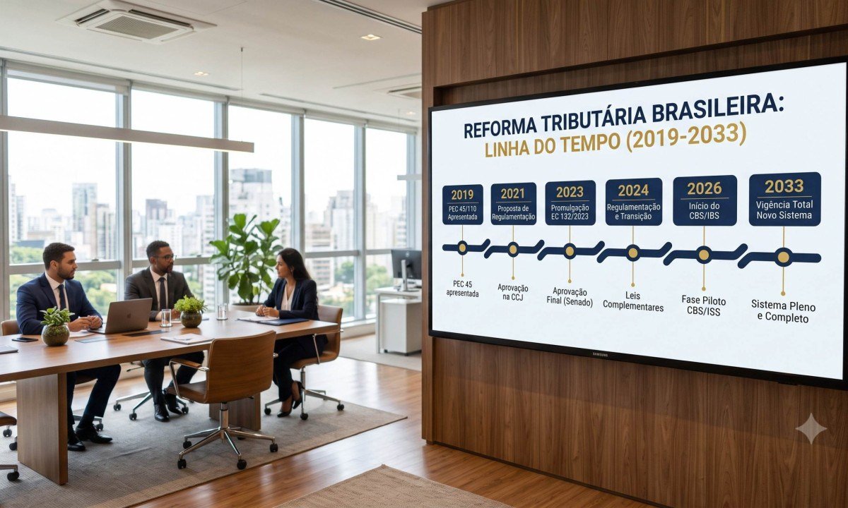 Reforma tributária orienta empresas com linha do tempo - (crédito: DINO)