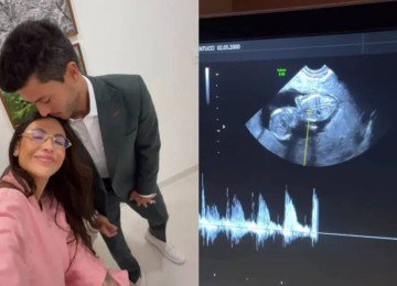Arthur Aguiar e Jheny Santucci anunciam nova gravidez nas redes sociais: 'Cabia ainda mais amor' -  (crédito: Tupi)