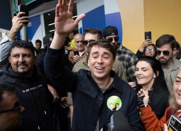 Nikolas Ferreira em Juiz de Fora  -  (crédito: Pablo PORCIUNCULA / AFP)