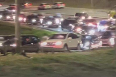 Motoristas relataram tr&acirc;nsito lento na Via Expressa de Contagem -  (crédito: Reprodu&ccedil;&atilde;o)