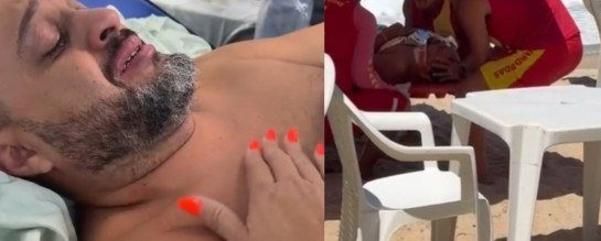 Grave acidente ocorreu na Praia de Maracaípe, em Ipojuca, litoral de Pernambuco -  (crédito: Material cedido ao Correio)