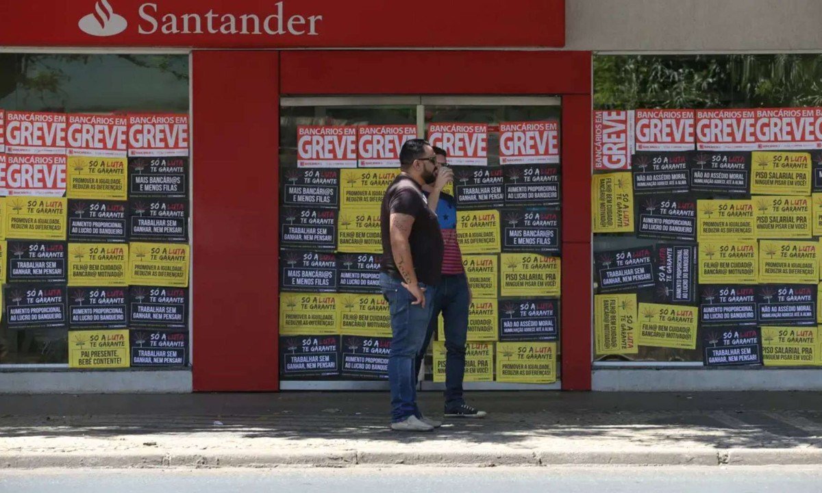 Greve dos bancários - (crédito: Elza Fiúza/Agência Brasil)