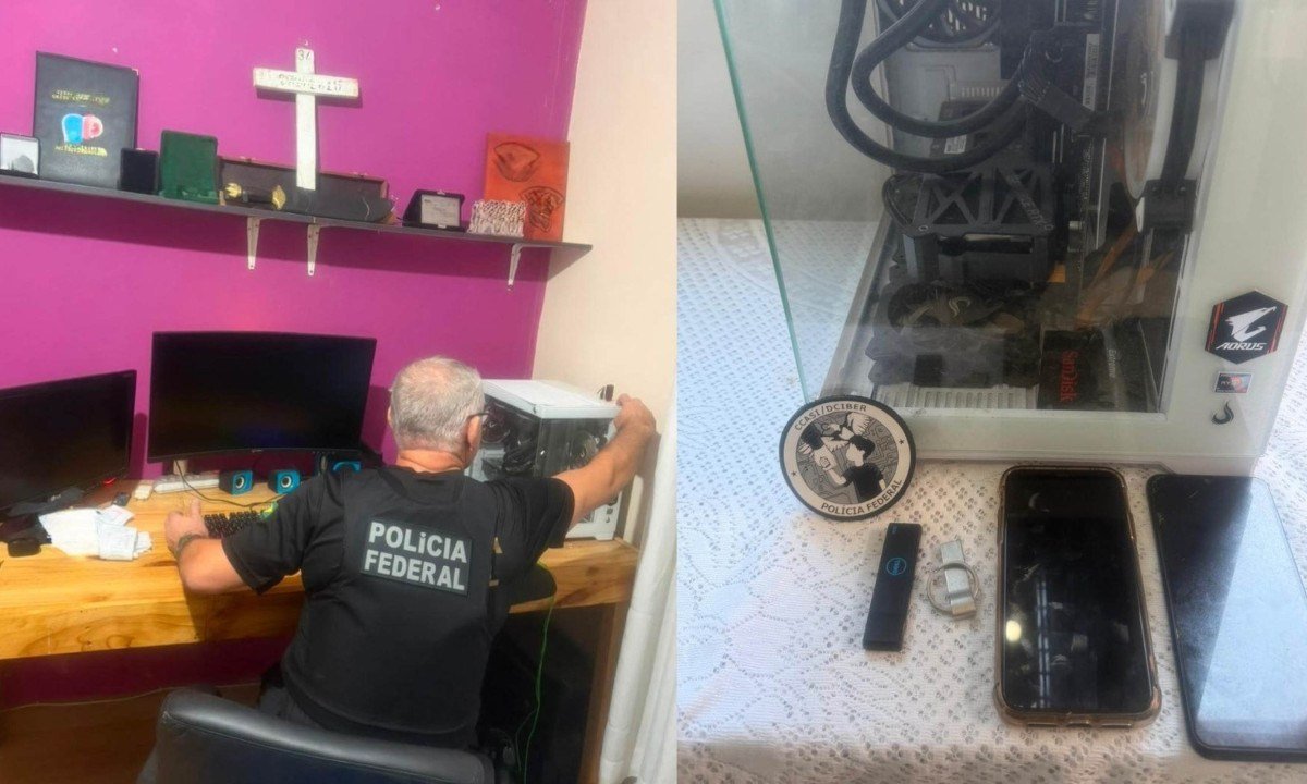 Polícia Federal inicia operação de combate à posse e compartilhamento de conteúdo sexual infanto-juvenil na Zona da Mata de Minas Gerais - (crédito: Divulgação/PF)