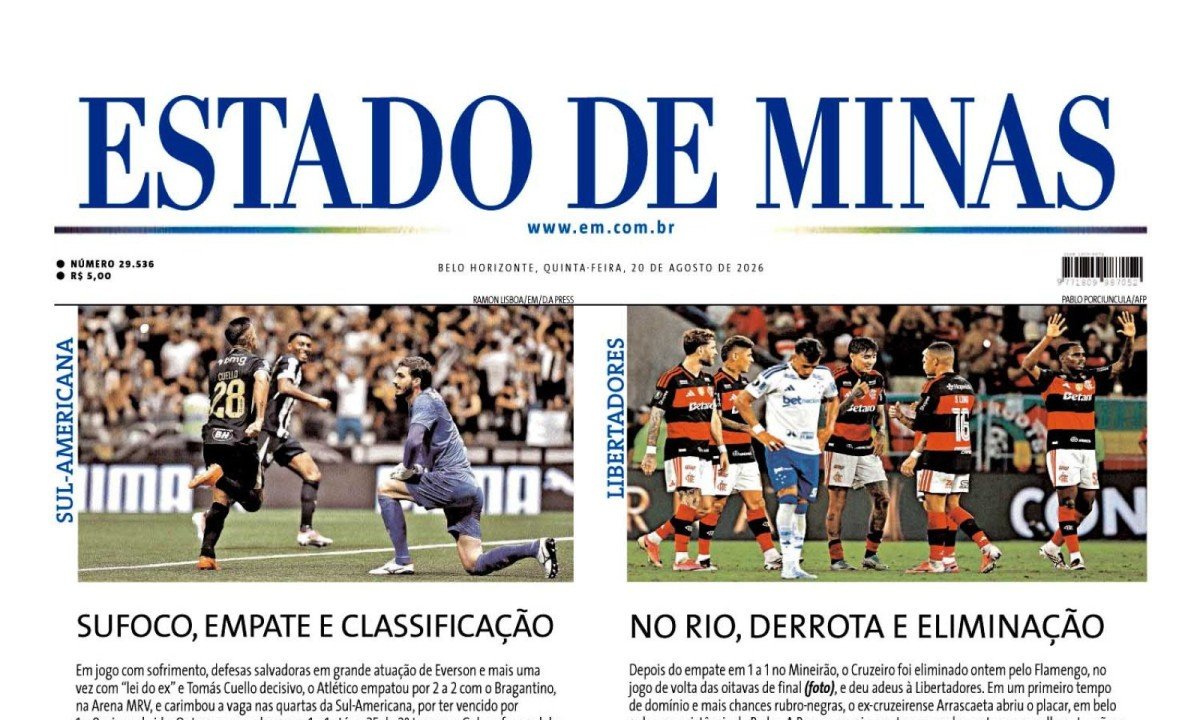 - (crédito: Capa do Estado de Minas)