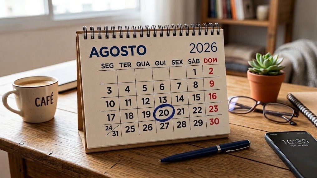 O dia 20 de agosto, evidenciado no calend&aacute;rio, &eacute; marcado por eventos hist&oacute;ricos que transformaram o cen&aacute;rio global -  (crédito: IA - criada com Gemini)