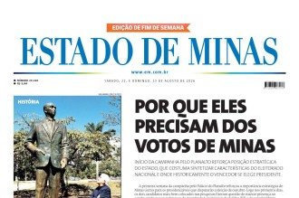 Confira a capa do Estado de Minas do dia 22/08/2026