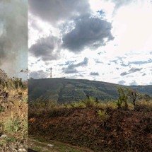 Incêndios atingem a Embrapa e a Serra de Santa Helena em Sete Lagoas - Montagem CBMMG/Google StreetView