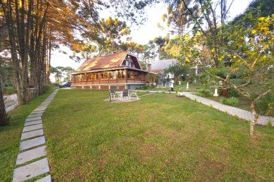 Espaço da pousada Suíça Mineira onde ocorrerá a edição de Monte Verde do evento Mesa para 100

 -  (crédito: Pousada Suíça Mineira/Divulgação)
