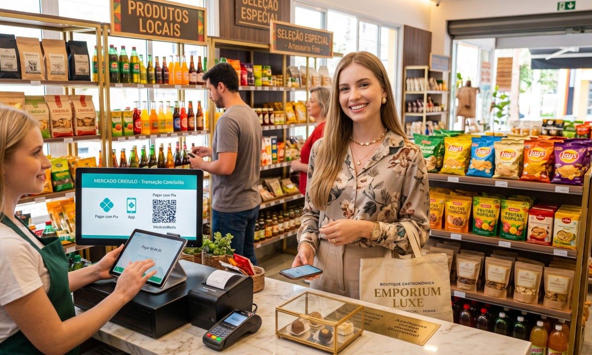 As lojas físicas continuam responsáveis por uma parcela expressiva das compras e permanecem fundamentais para o varejo brasileiro -  (crédito: Imagem gerada por IA)