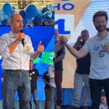 Aro faz afago a Simões: ‘Conhece a máquina como ninguém’ - Divulgação/Campanha Mateus Simões e Reprodução/Instagram @marceloaro