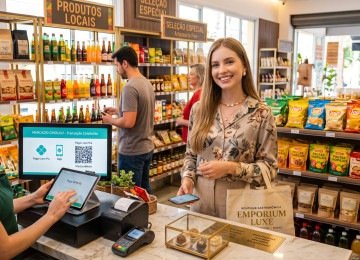 As lojas físicas continuam responsáveis por uma parcela expressiva das compras e permanecem fundamentais para o varejo brasileiro -  (crédito: Imagem gerada por IA)