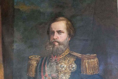 A pintura foi feita entre as décadas de 1860 e 1870, período em que o imperador, nascido no Rio de Janeiro, tinha entre 35 e 45 anos -  (crédito: Prefeitura de São João Del-Rei/Divulgação )