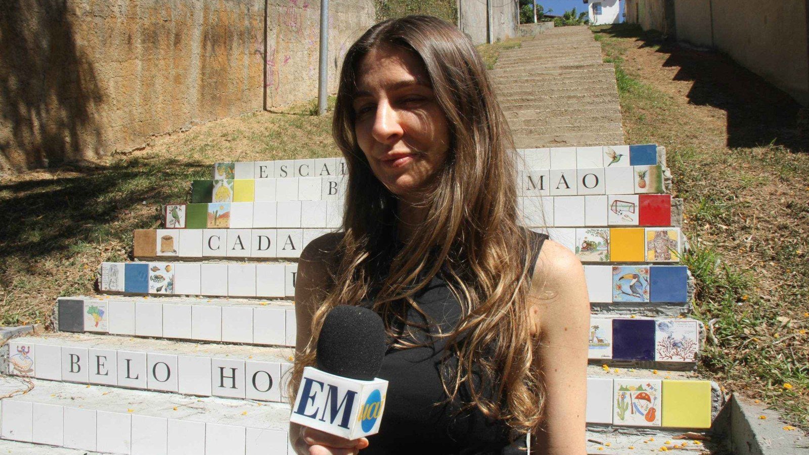 Amanda Cabizuca, frequentadora do escadão para exercícios físicos 
      - Jair Amaral/EM