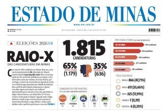 Confira a capa do Estado de Minas do dia 25/08/2026