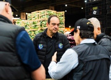 Na agenda, Roscoe defendeu menos burocracia, acesso a crédito e assistência técnica para o agronegócio, além de melhorias na infraestrutura para o escoamento da produção -  (crédito: Campanha/Divulgação)