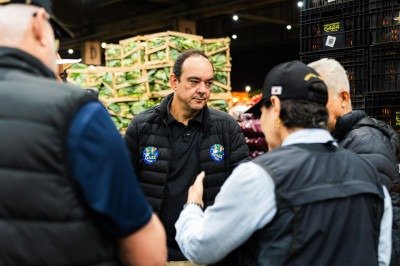 Na agenda, Roscoe defendeu menos burocracia, acesso a crédito e assistência técnica para o agronegócio, além de melhorias na infraestrutura para o escoamento da produção -  (crédito: Campanha/Divulgação)