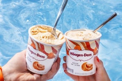 As embalagens vermelhas e brancas chegaram às prateleiras brasileiras em 1997 -  (crédito: Häagen-Dazs/Reprodução)