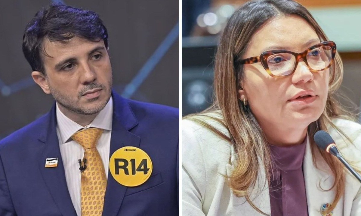 Renan Santos e Janja Lula da Silva, figuras centrais na polêmica sobre as declarações do candidato durante o debate presidencial. - (crédito: Band / Claudio Kbene/Presidência da República)