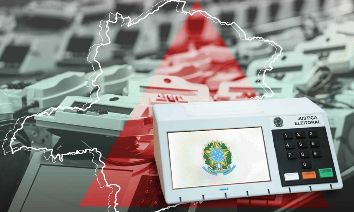 A produção da parte física das urnas é terceirizada pela Justiça Eleitoral por meio de licitação pública, aberta apenas para empresas de tecnologia sediadas no Brasil. - (crédito: Arte: Soraia Piva/EM)
