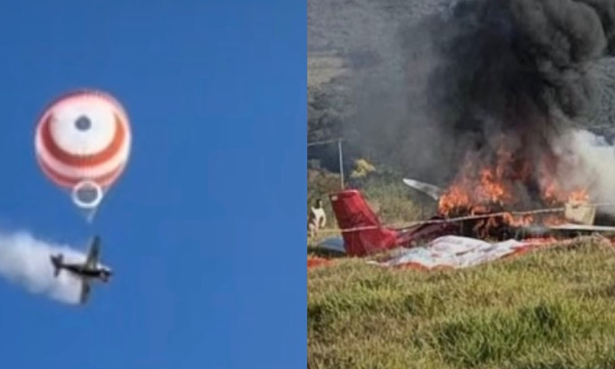 O piloto era o único ocupante da aeronave - (crédito: Reprodução/Redes Sociais )