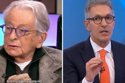 Fernando Gabeira analisou a postura 'tranquila' de Romeu Zema em entrevista ao Jornal Nacional -  (crédito: Globo News / Jornal Nacional)