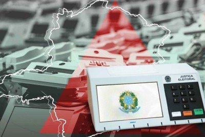 A produ&ccedil;&atilde;o da parte f&iacute;sica das urnas &eacute; terceirizada pela Justi&ccedil;a Eleitoral por meio de licita&ccedil;&atilde;o p&uacute;blica, aberta apenas para empresas de tecnologia sediadas no Brasil. -  (crédito: Arte: Soraia Piva/EM)