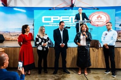 Candidato do PL visita Igreja Batista Getsêmani em Belo Horizonte -  (crédito: Divulgação/ Flávio Roscoe)