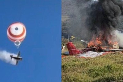 O piloto era o único ocupante da aeronave -  (crédito: Reprodução/Redes Sociais )