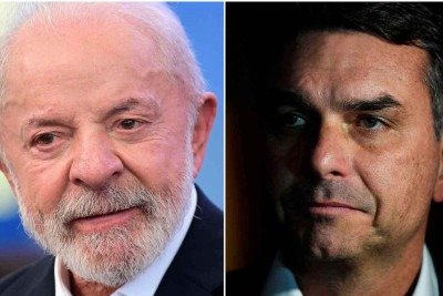 Minas Gerais apresenta desafio diferente. Lula e Flávio estão tecnicamente empatados, com pequena vantagem numérica para o presidente -  (crédito: Leandro Couri/EM/D.A Press e Daniel Ramalho/AFP)